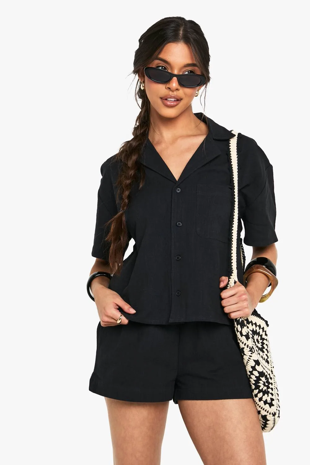 Linen Look Short Sleeve Shirt