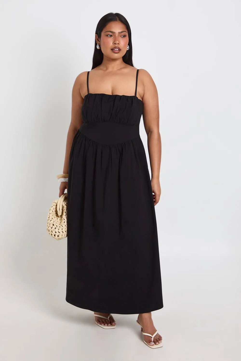 Bengaline Strappy Midaxi Dress by boohoo