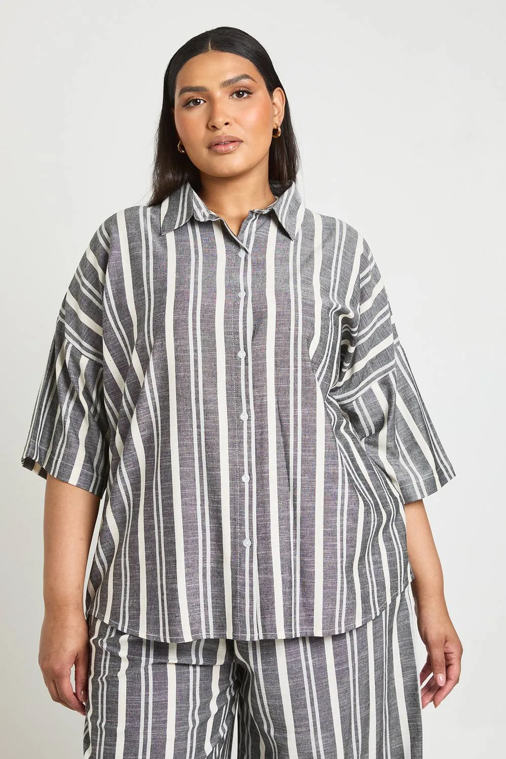 Stripe Oversized Shirt by boohoo