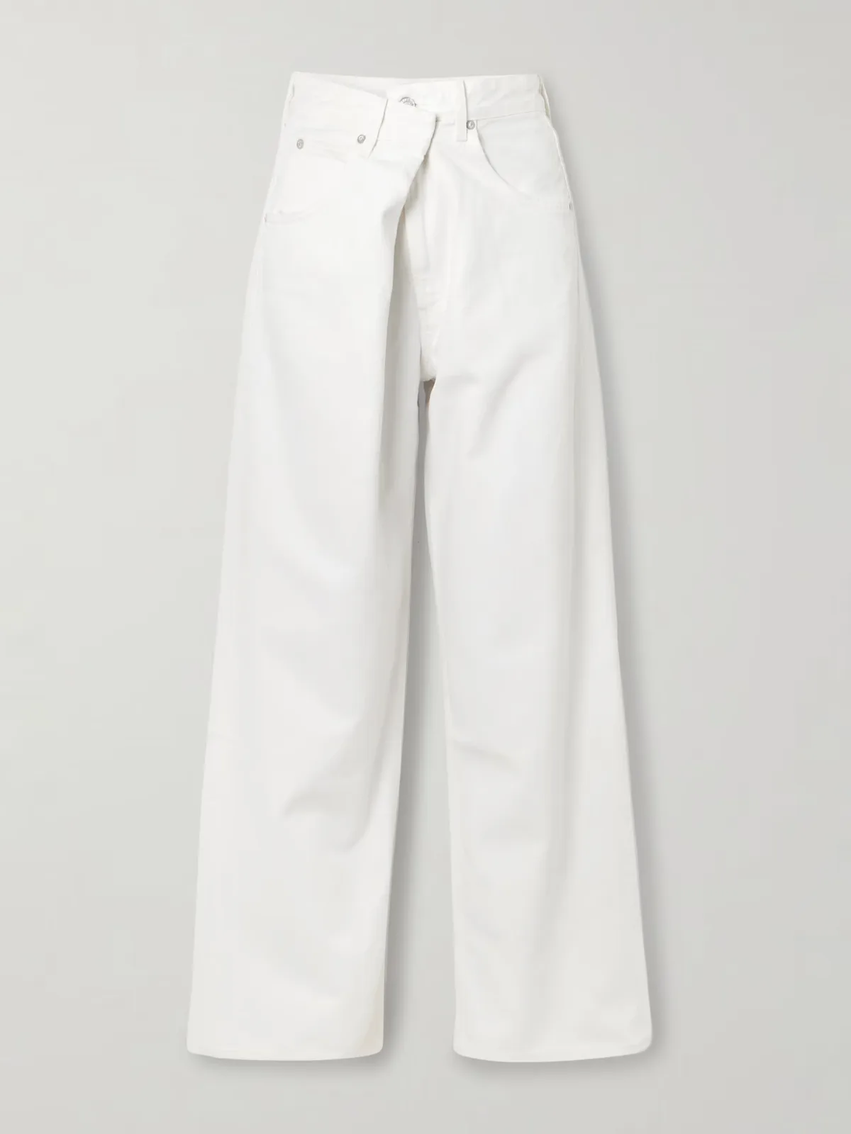 - Vana Draped Low-rise Wide Jeans -