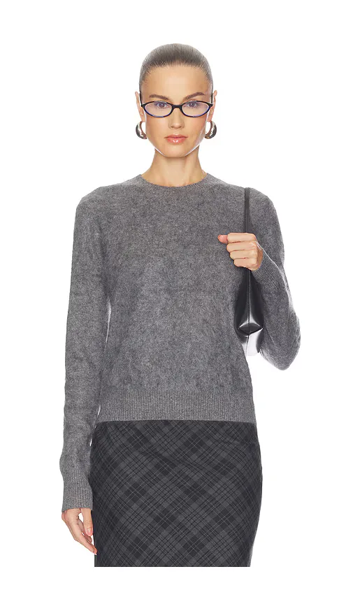 Mink Wash Cashmere Easy Crew Sweater by Enza Costa