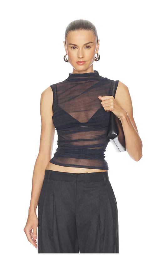 Mesh Sleeveless Twist Top by Enza Costa