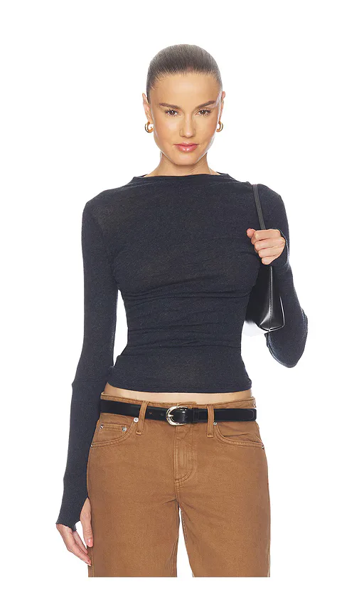 Cashmere Jersey Twist Top by Enza Costa