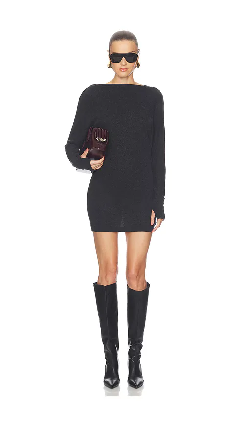 Cashmere Jersey Dolman Curve Dress
