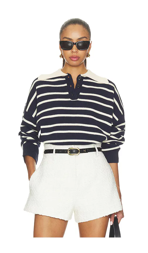 Clydie Polo Sweater by ALL THE WAYS