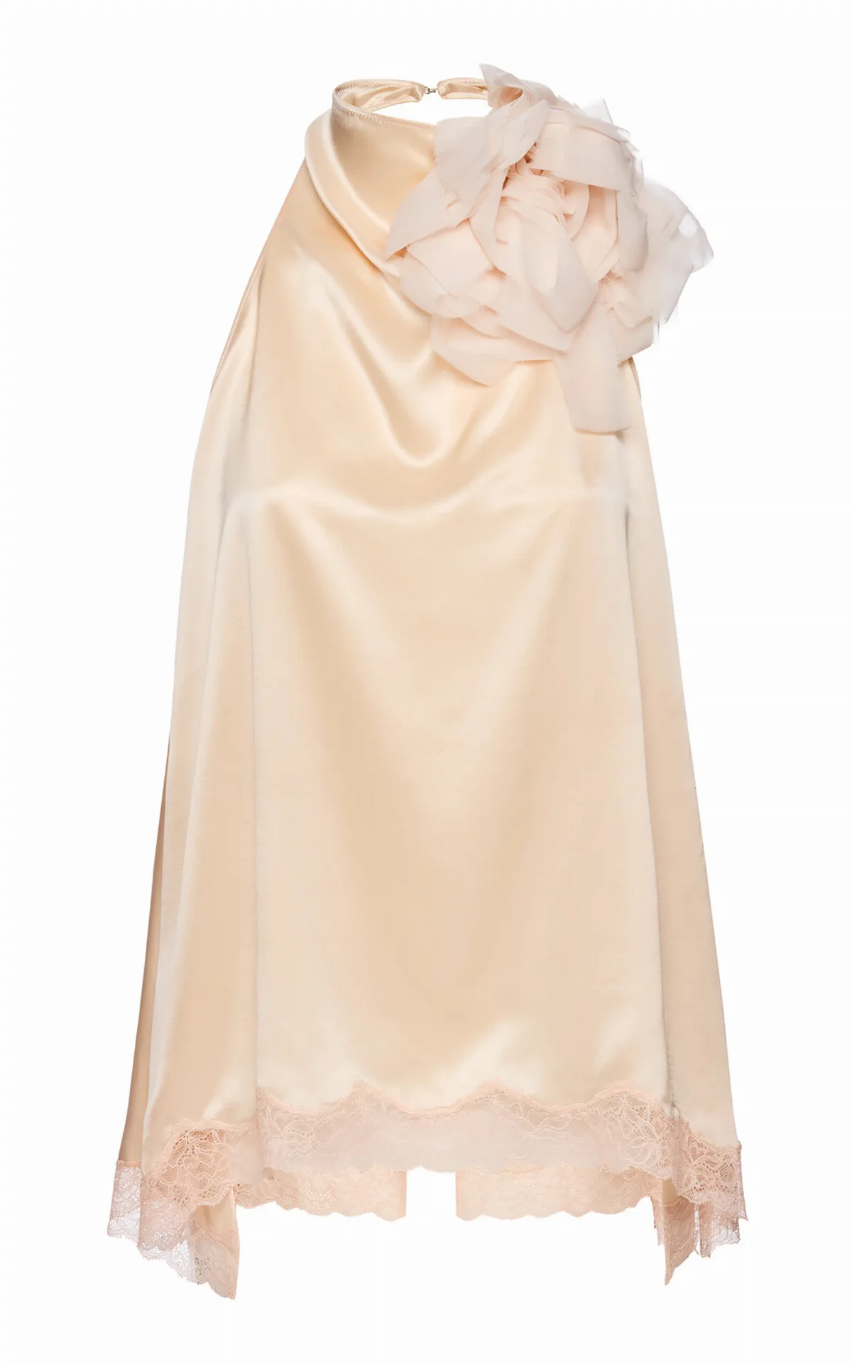 Lace-Trimmed Silk Top by Magda Butrym