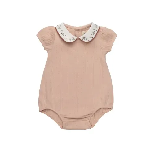 Embroidered Collar Collection - Romper by Ely's & Co.