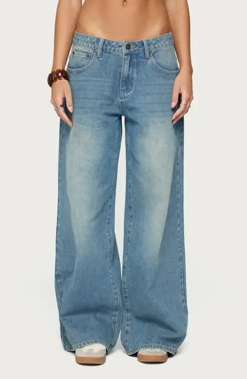 Logo Graphic Wide Leg Jeans by EDIKTED