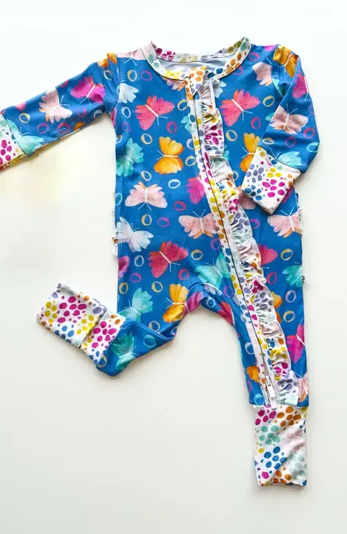 Korrie Ruffle Convertible Footie by Laree + Co