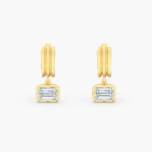 Emerald Aura Drop Lab Diamond in 14K Gold by Everlee
