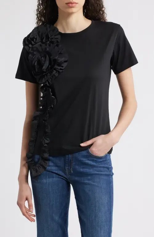 Peony Floral Appliqué Top by NIKKI LUND