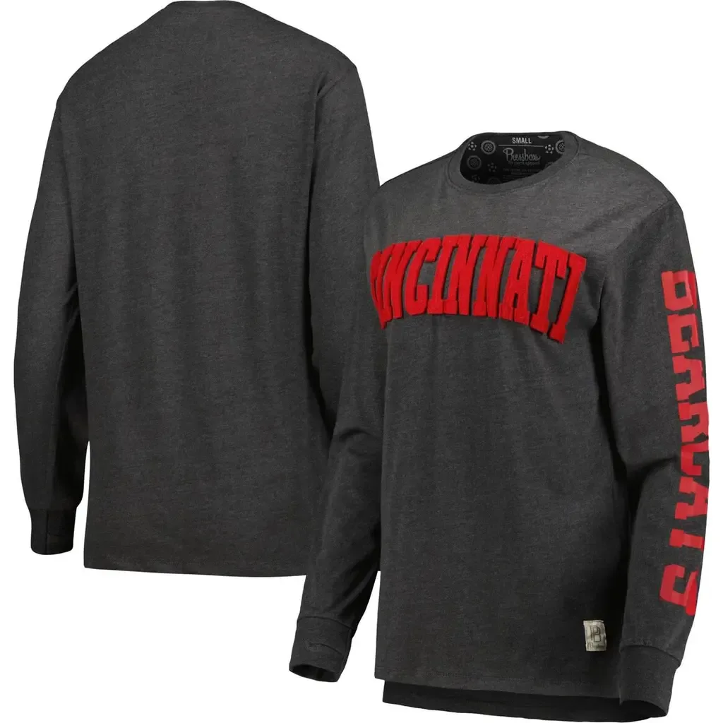 Pressbox Cincinnati Bearcats Two-Hit Canyon Long Sleeve T-Shirt by PRESSBOX