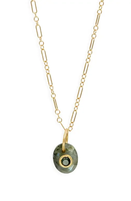 Stonelight Labradorite & Agate Pendant Necklace by Child of Wild