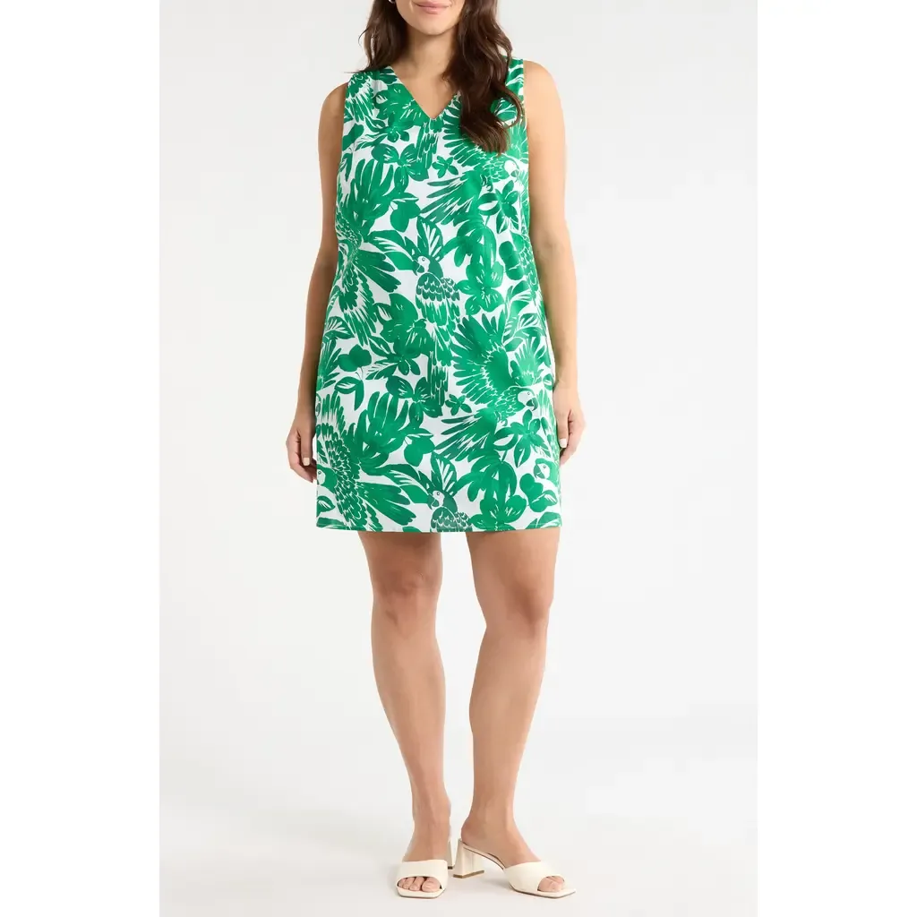 Masey Tropical Lerry Cotton Shift Minidress by SUGARLIPS