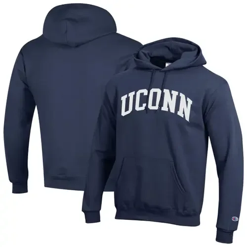 Champion UConn Huskies Basic Arch Fleece Pullover Hoodie