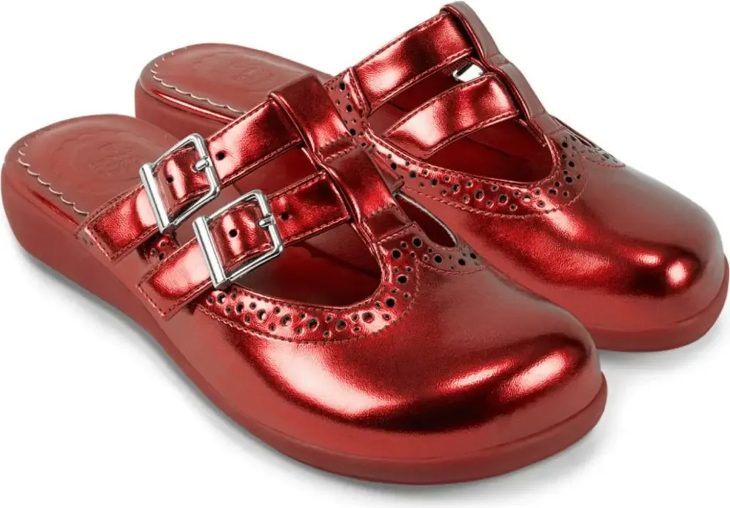 Chrome Crush Ruby Clogs by Hot Chocolate Design