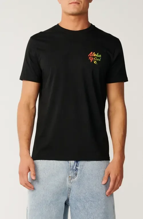 Hawaii Hula Cotton Graphic T-Shirt by Rip Curl