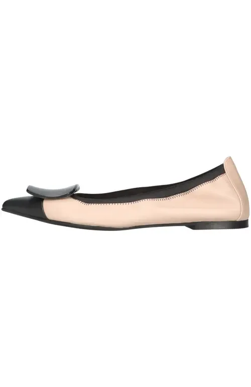 Pointed Toe Brooch Ballet Flat by Pretty Ballerinas