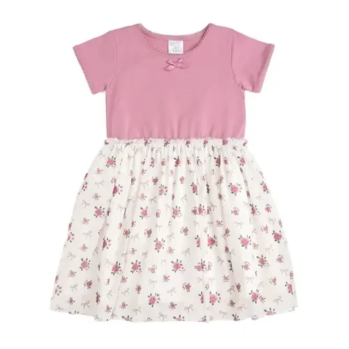 Rose Bow Short Sleeve Tutu Dress by Sweet Wink