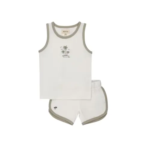 Printed Palm Trees Collection Tank and Shorts by Ely's & Co.