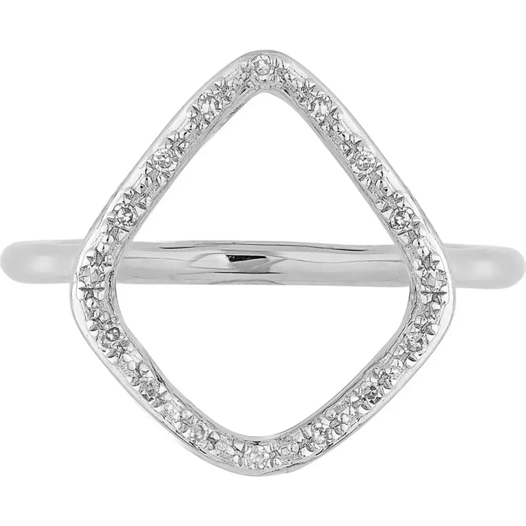 Riva Diamond Hoop Ring by Monica Vinader