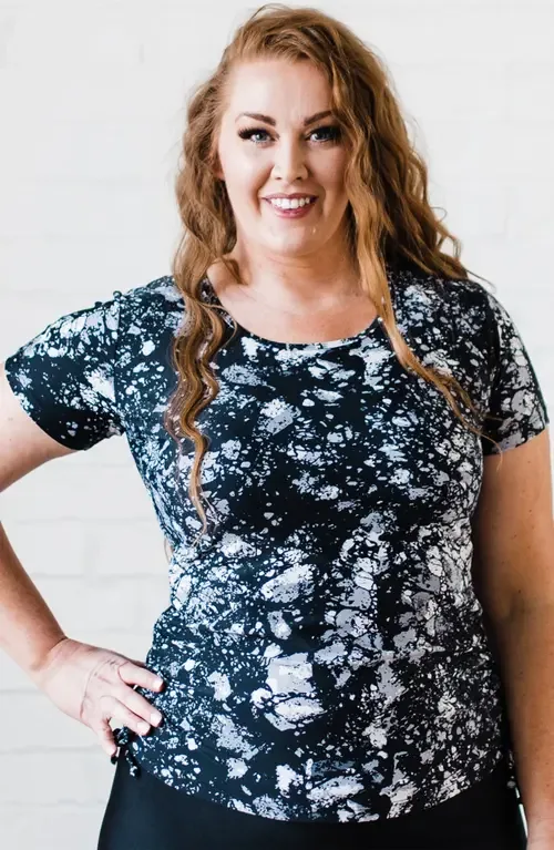 Short Sleeve Adele Swim Top by Calypsa
