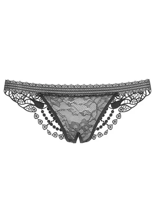 Embroidered Lace Thong by LASCANA