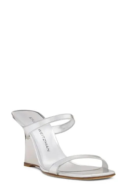 Vinnie 85 Patent Leather Wedge Slide Sandal by Stuart Weitzman