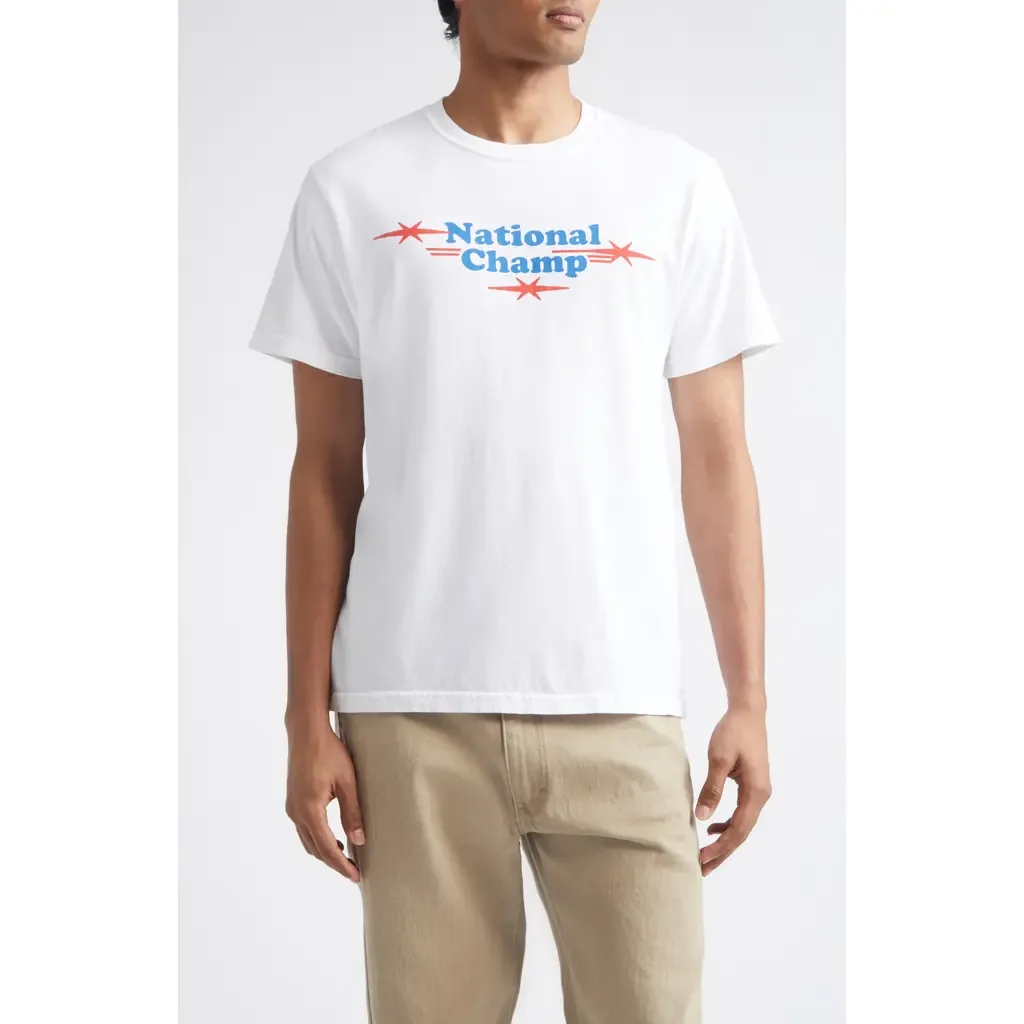 National Champ Cotton Graphic T-Shirt by PHIPPS