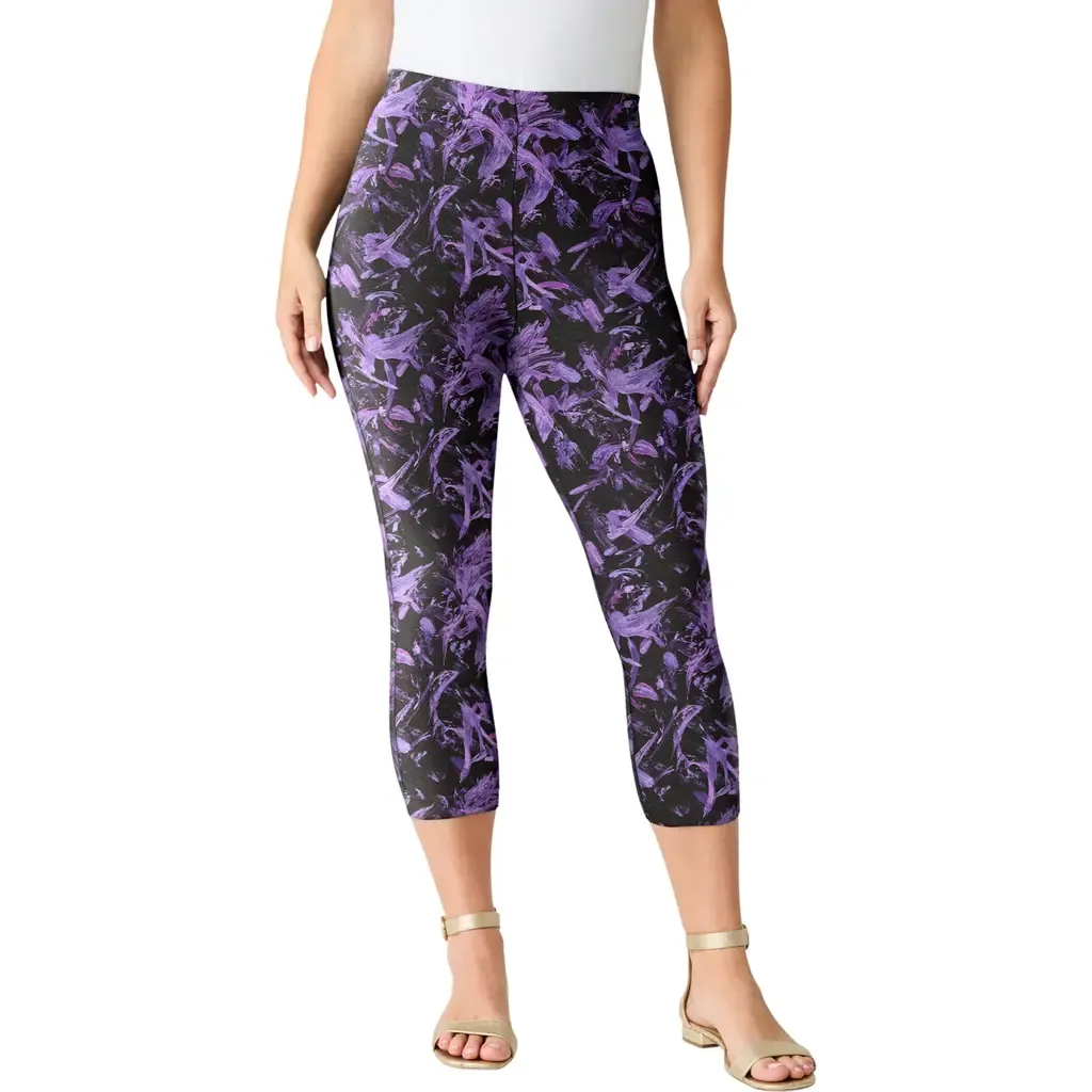 Essential Stretch Capri Legging by Roaman's