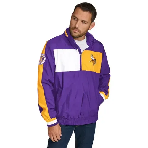 Minnesota Vikings Gael Lightweight Half-Zip Hoodie Jacket by Tommy Hilfiger
