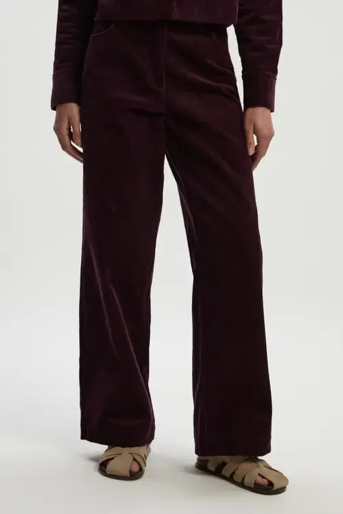 Cord Straight Leg Pants by Karen Millen