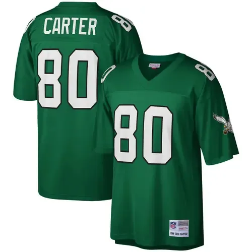 Mitchell & Ness Cris Carter Kelly Green Philadelphia Eagles Legacy Replica Jersey by Mitchell & Ness
