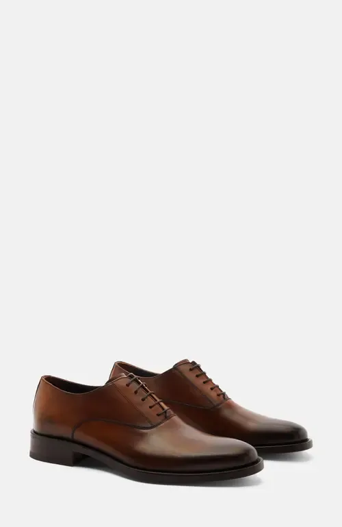 Marco Oxfords in Chestnut Calf by SCAROSSO