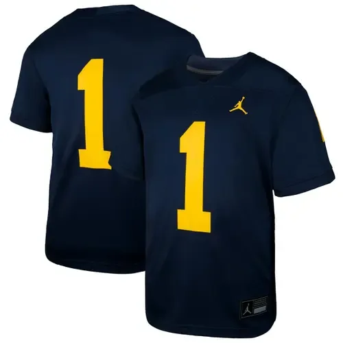 #1 Navy Michigan Wolverines Untouchable Replica Game Jersey by Jordan Brand