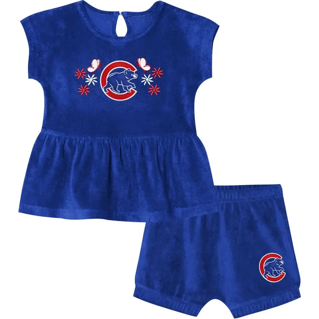 Chicago Cubs Hop Base Fashion T-Shirt & Shorts Set by Outerstuff