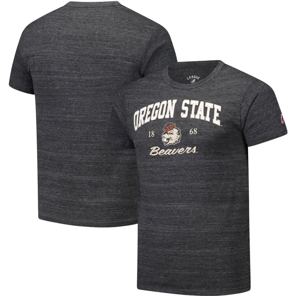 League Collegiate Wear Oregon State Beavers Arch Script Victory Falls Tri-Blend T-Shirt by LEAGUE COLLEGIATE WEAR