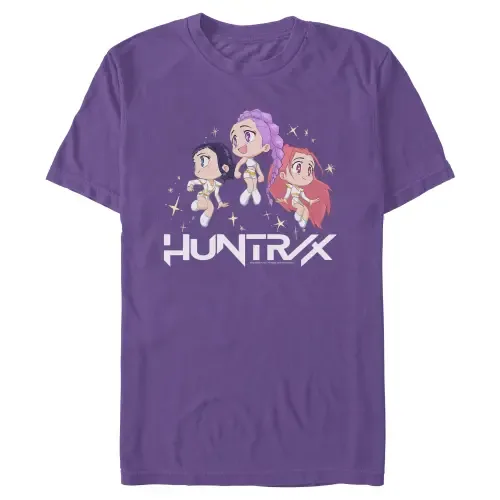 Chibi Trio Huntrix Short Sleeve Graphic T-Shirt by KPop Demon Hunters