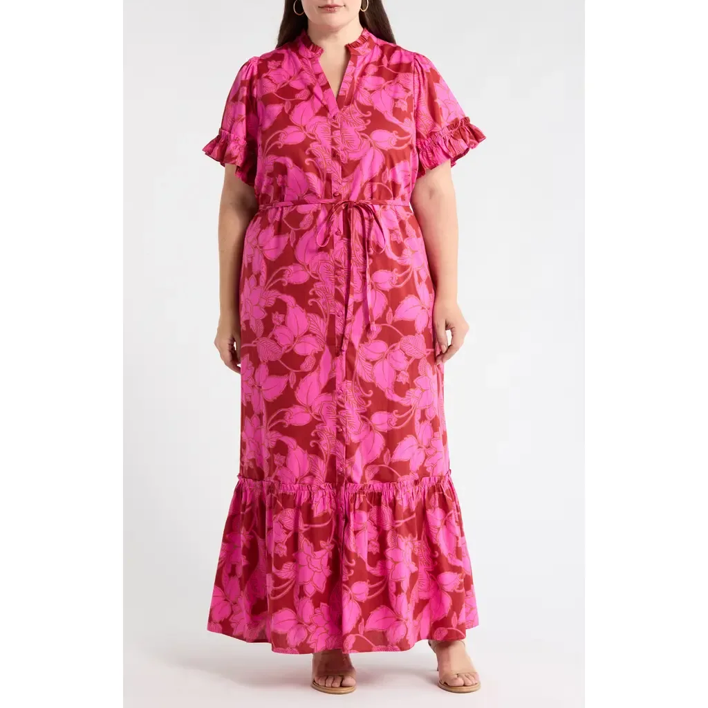 Craney Floral Alna Maxi Shirtdress