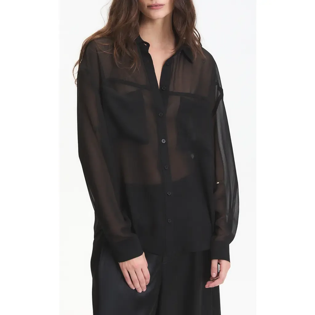 Grayson Sheer Shirt by DELUC