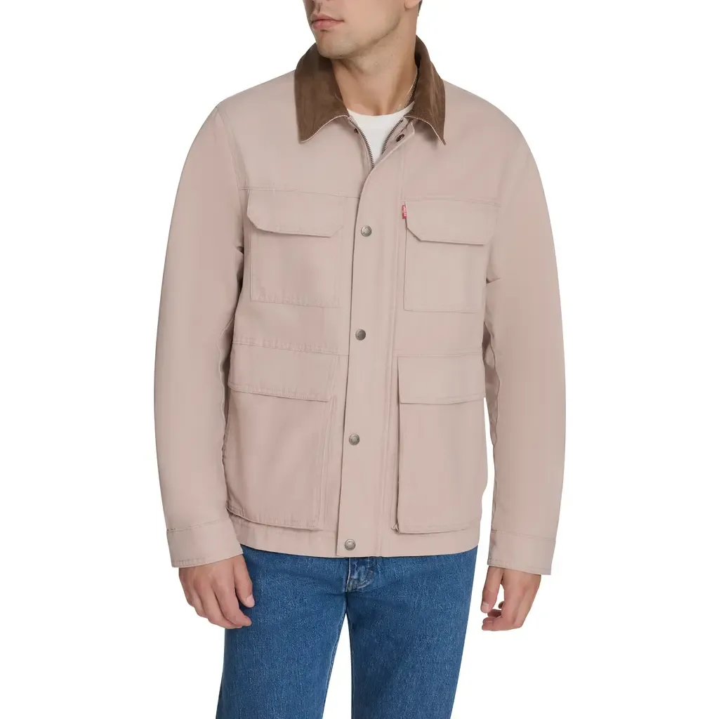 Corduroy Collar Cotton Canvas Jacket by levi's