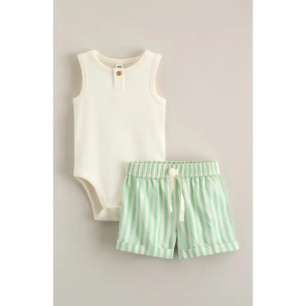 Tank Romper & Stripe Shorts Set by Nordstrom