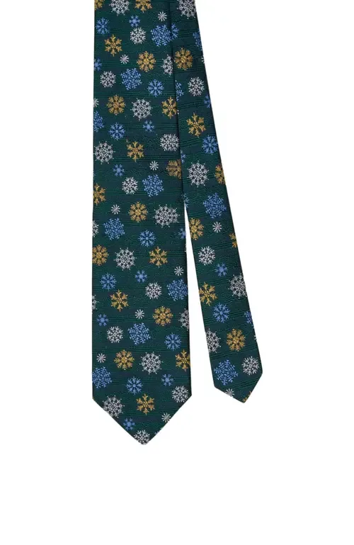 Robert Snowflake Best of Class Necktie by Robert Talbott