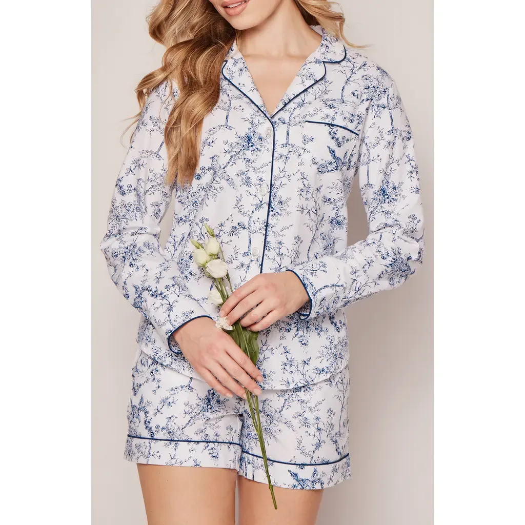 Timeless Toile Short Pajamas by Petite Plume