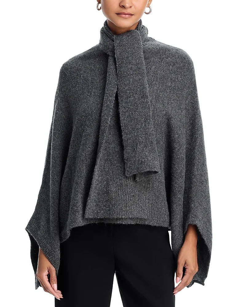 Cropped Poncho W/ Scarf by AQUA
