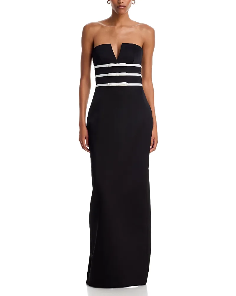 Delore Strapless Bustier Gown by Simkhai