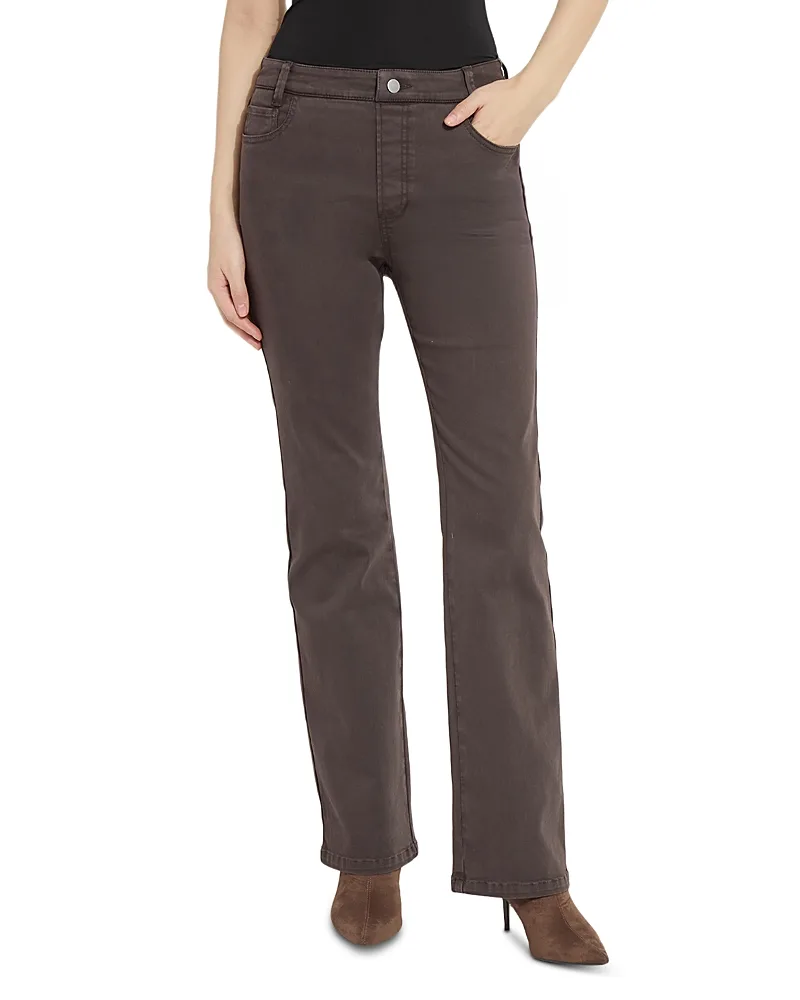 Lena Everyday Baby Bootcut Jeans in Asutex Double Espresso