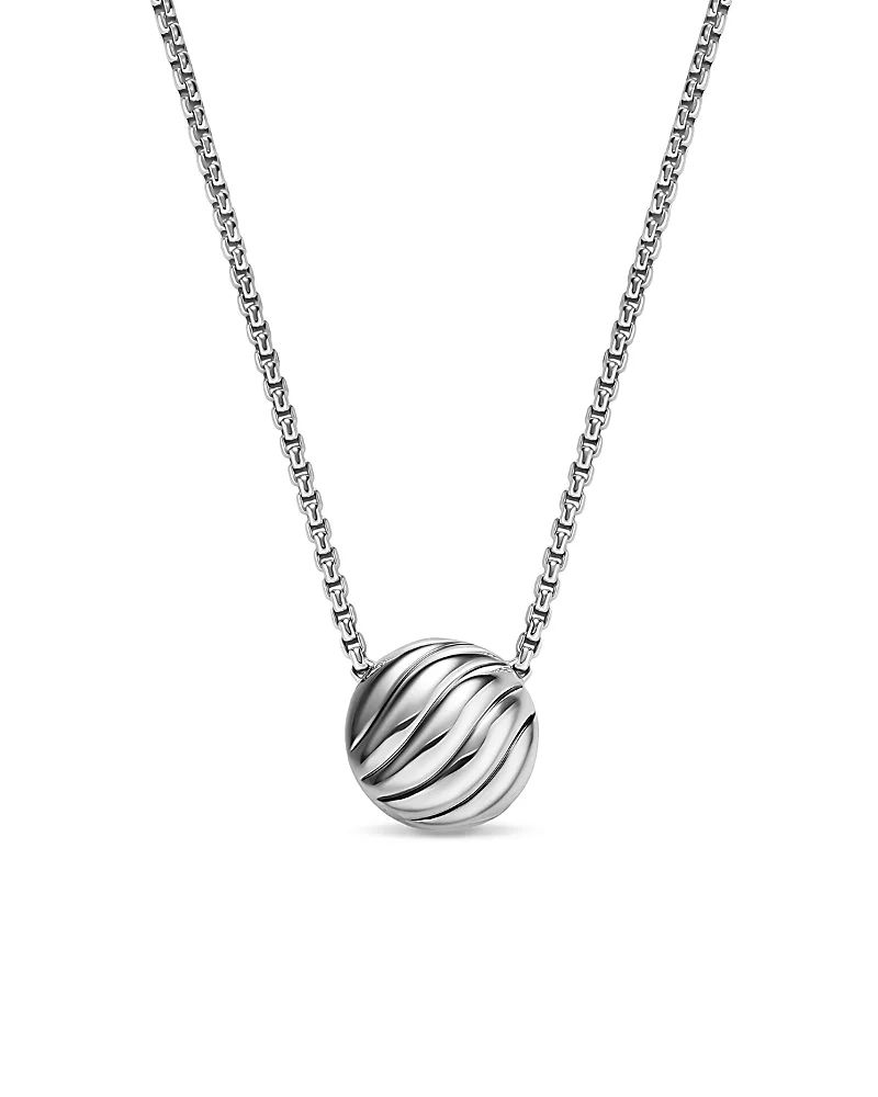 Sculpted Cable Pendant Necklace in Sterling Silver, 10mm by David Yurman