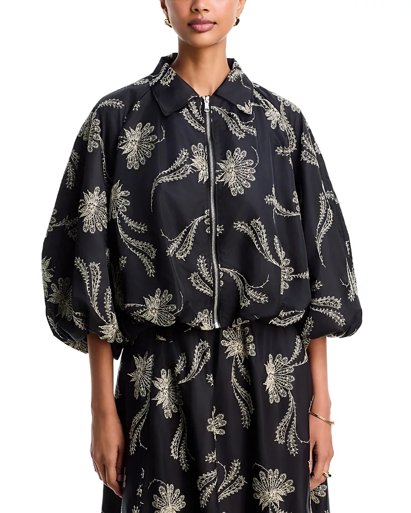 Paisley Fan Embellished Paulina Jacket by Cinq a Sept