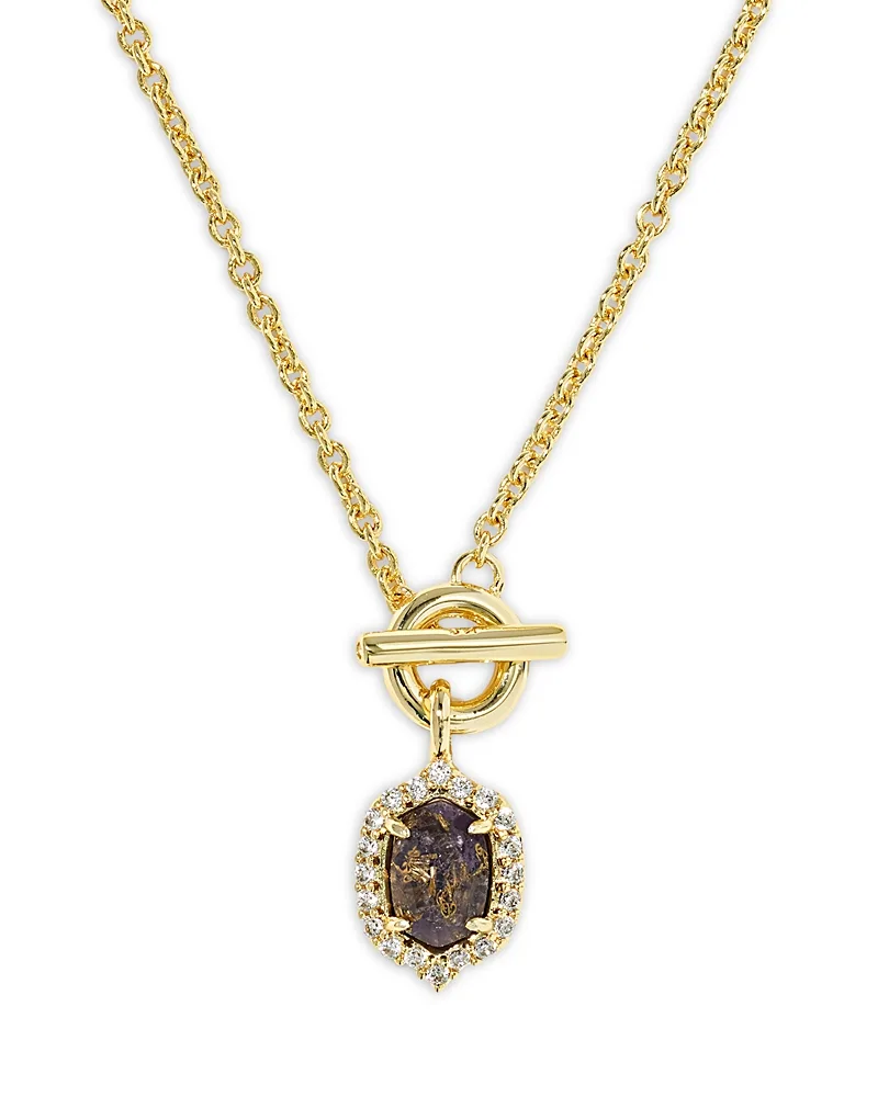 Daphne Crystal Framed Stone Pendant Necklace, 17 by Kendra Scott